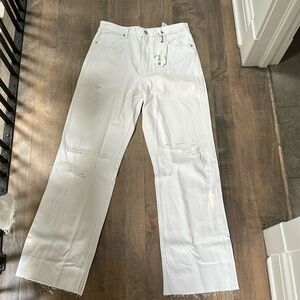 Brand new white Zara wide leg jeans